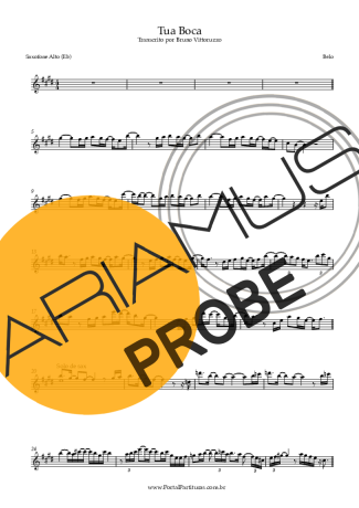 Belo Tua Boca score for Alt-Saxophon