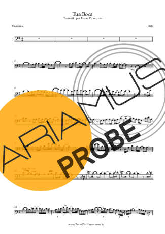 Belo Tua Boca score for Cello