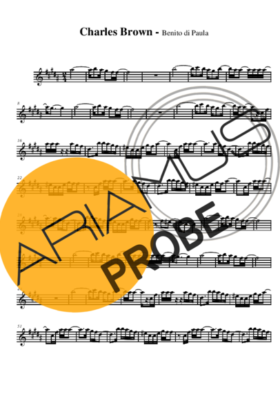 Benito di Paula Char score for Alt-Saxophon