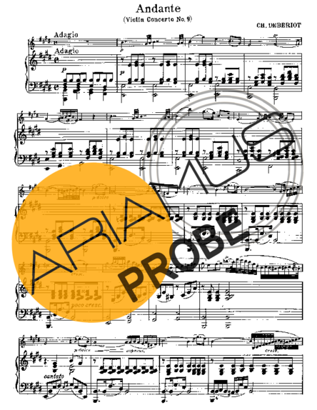Bériot Adagio score for Geigen