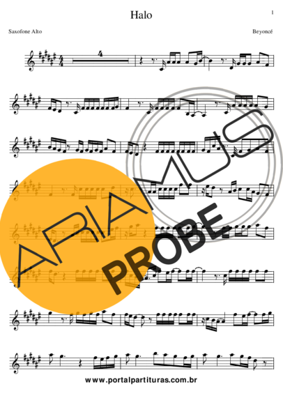 Beyoncé Halo score for Alt-Saxophon