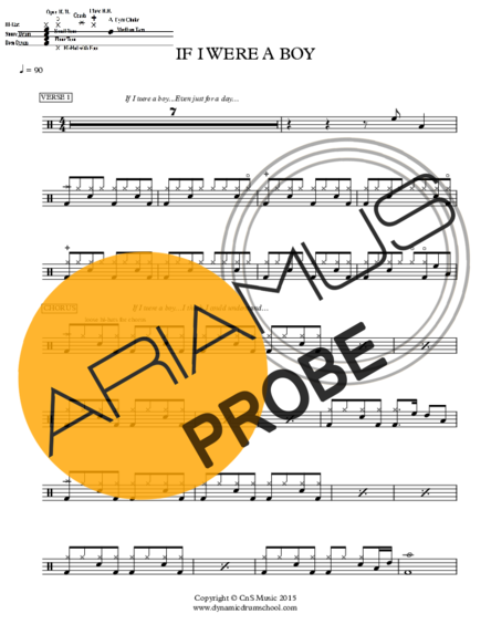 Beyoncé Halo score for Schlagzeug