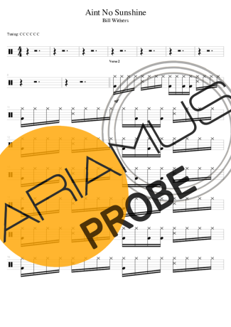 Bill Withers Ain´t No Sunshine score for Schlagzeug