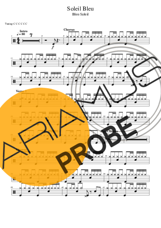 Bleu Soleil & Luiza Soleil Bleu Partituren für Schlagzeug