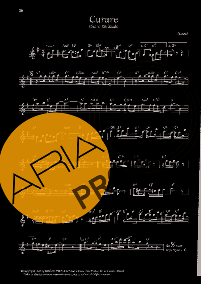 Bororó Curare score for Geigen