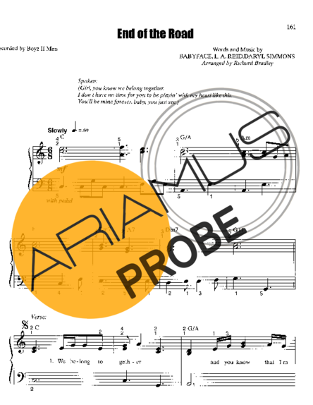 Boyz II Men End Of The Road score for Klavier