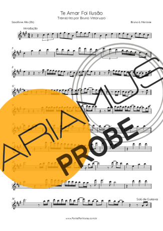 Bruno e Marrone Te Amar Foi Ilusão score for Alt-Saxophon