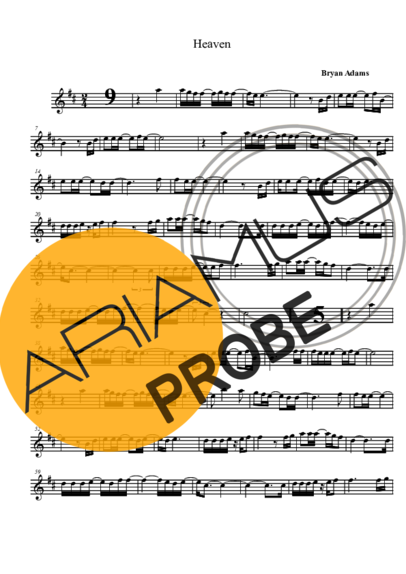 Bryan Adams Heaven score for Tenor-Saxophon Sopran (Bb)