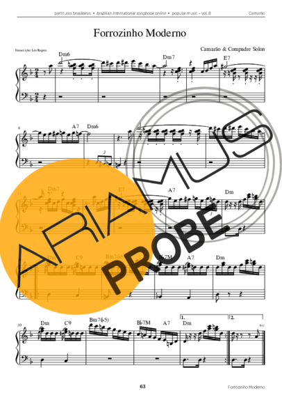 Camarão Forrozinho Moderno score for Akkordeon