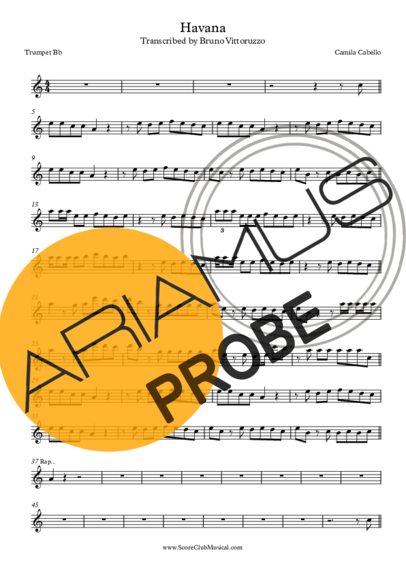 Camila Cabello Havana score for Trompete