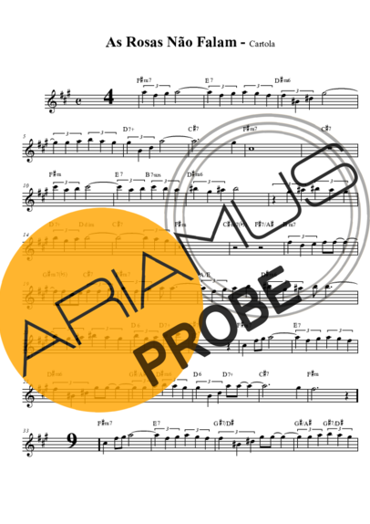 Cartola As Rosas Não Falam score for Alt-Saxophon