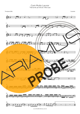 Cassiane Com Muito Louvor score for Trompete