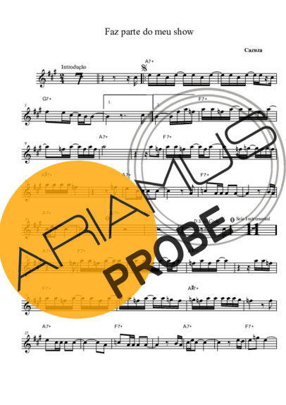 Cazuza Faz Parte do Meu Show score for Alt-Saxophon