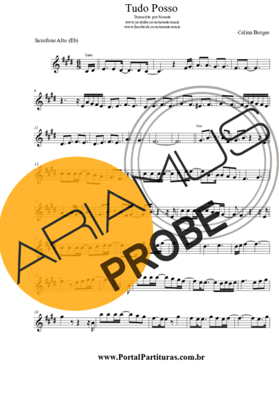 Celina Borges Tudo Posso score for Alt-Saxophon