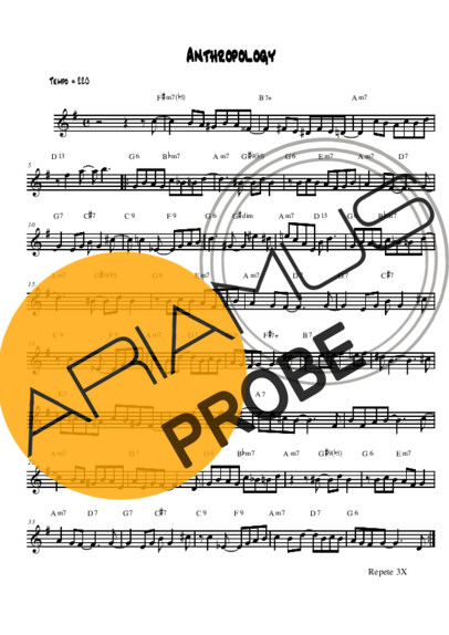 Charlie Parker Anthropology score for Alt-Saxophon