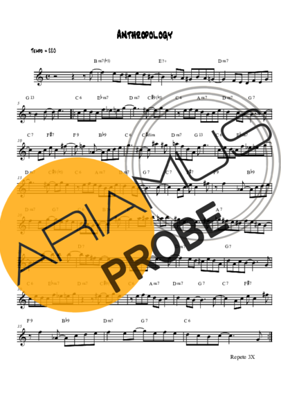 Charlie Parker Anthropology score for Tenor-Saxophon Sopran (Bb)