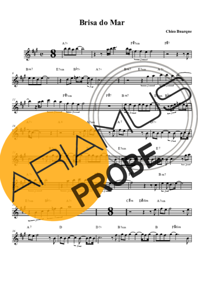 Chico Buarque Brisa do Mar score for Tenor-Saxophon Sopran (Bb)