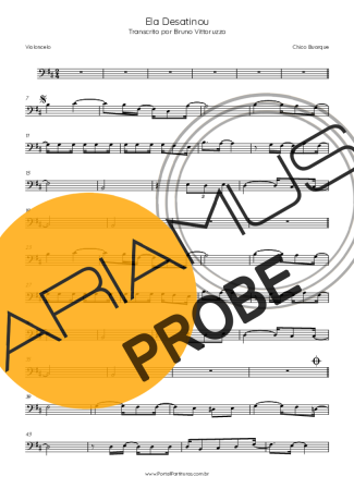 Chico Buarque Ela Desatinou score for Cello