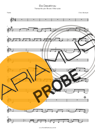 Chico Buarque Ela Desatinou score for Floete