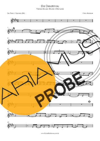 Chico Buarque Ela Desatinou score for Tenor-Saxophon Sopran (Bb)