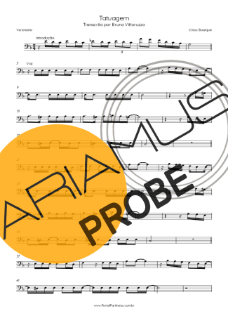 Chico Buarque Tatuagem score for Cello