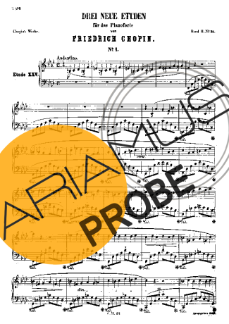 Chopin 3 Nouvelles Études B.130 score for Klavier