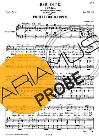 Chopin Der Bote Posel score for Klavier