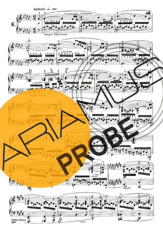 Chopin Étude 6 Op. 10 score for Klavier