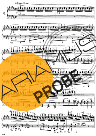 Chopin Étude 6 Op. 25 score for Klavier