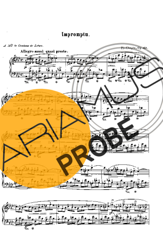 Chopin Impromptu 1 score for Klavier