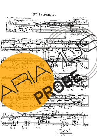 Chopin Impromptu No.3 Op.51 score for Klavier