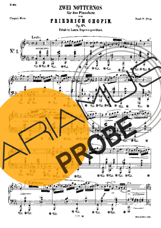 Chopin Nocturnes Op.48 score for Klavier
