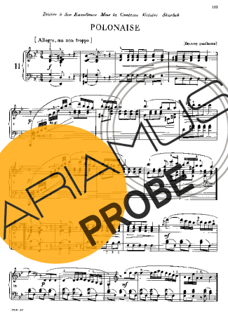 Chopin Polonaise In G Minor B.1 score for Klavier