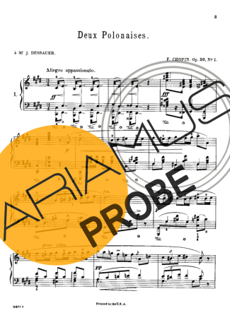 Chopin Polonaises Op.26 score for Klavier