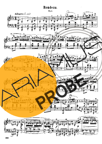 Chopin Rondeau Op 1 score for Klavier