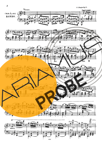Chopin Rondo À La Mazur Op.5 score for Klavier