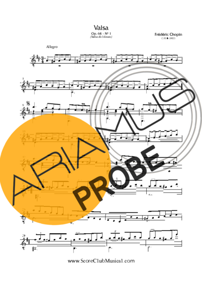 Chopin Valsa, Op. 64, Nr 1 score for Akustische Gitarre