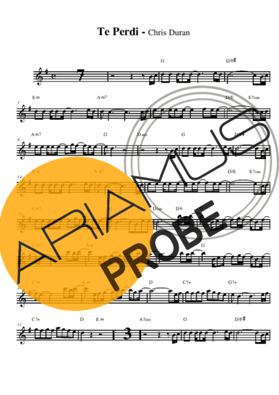 Chris Durán Te Perdi score for Alt-Saxophon