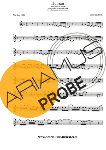 Christina Perri Human score for Alt-Saxophon