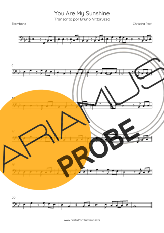 Christina Perri You Are My Sunshine score for Posaune
