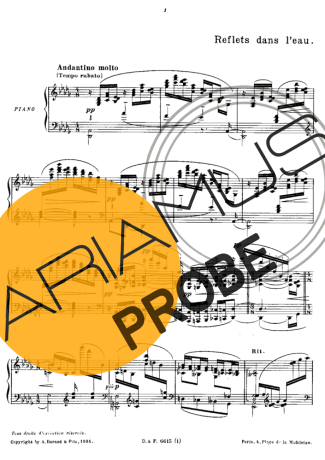 Claude Debussy Images, 1ere Série score for Klavier