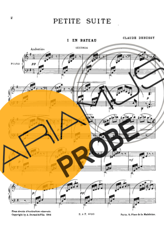 Claude Debussy Petite Suite score for Klavier