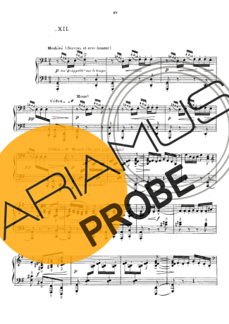 Claude Debussy Prelude XII Minstrels score for Klavier