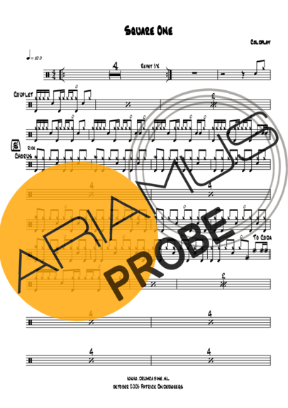 Coldplay Square One score for Schlagzeug