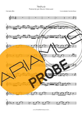 Comunidade Colo de Deus Yeshua Partituren für Klarinette (Bb)