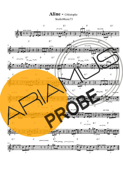 Crhistophe Aline score for Tenor-Saxophon Sopran (Bb)