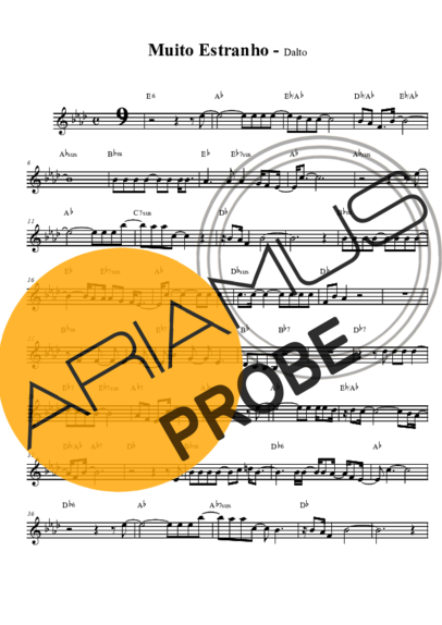 Dalto Muito Estranho score for Tenor-Saxophon Sopran (Bb)