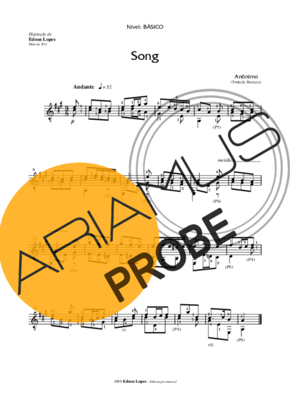 Desconhecido Song score for Akustische Gitarre