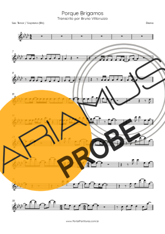 Diana Porque Brigamos score for Tenor-Saxophon Sopran (Bb)