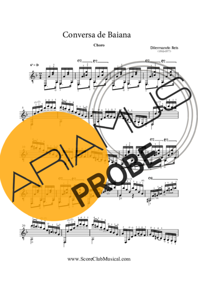 Dilermando Reis Conversa De Baiana (Choro) score for Akustische Gitarre